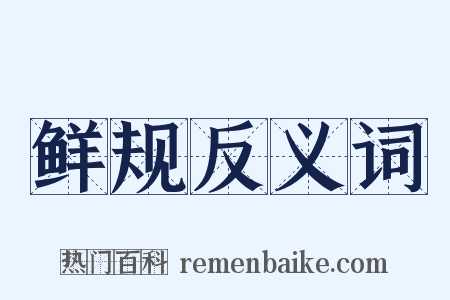鲜规反义词是什么意思的图片